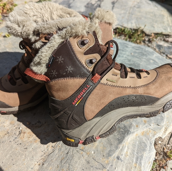 Merrell Thermo Arc Brindle 6 Waterproof Continuum Vibram Hiking Boots Sz 8 - Picture 3 of 11